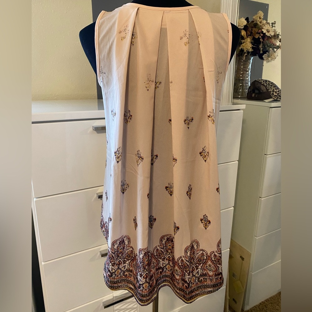 High-Low Peach/Cream Colored Blouse